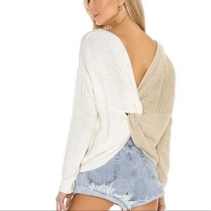 Superdown twist back sweater